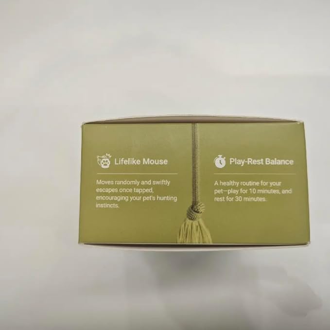 Cheerble Interactive Cat Toys for Indoor Cats, Automatic Moving Kitten Toys, Wicked Mouse Neo Cat Toy with Tail & Lights, Pet Cat Supplies, Rechargeable Cat Toys for Bored Indoor Adult Cats,Green