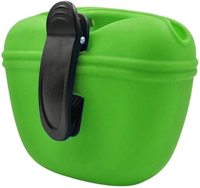 RoyalCare Silicone Dog Treat Pouch-Small Training Bag-Portable Dog Treat Bag for Leash with Magnetic Closure and Waist Clip[US Design Patent]