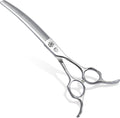 Professional Curved Thinning Scissors for Dog Grooming, 30-Degree Curvature, Japanese 440C for Trimming Dogs Cats and Other Pets face and paws (Curved Blender)