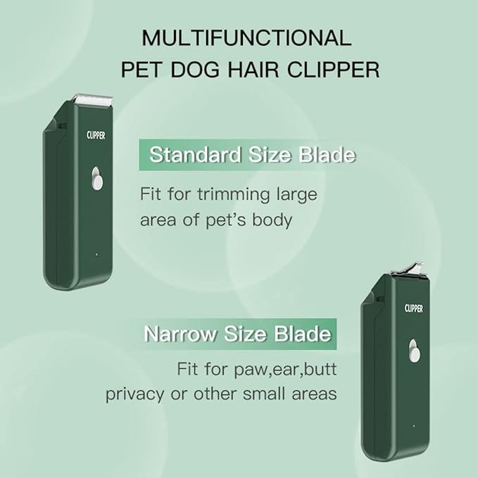 Dog Cat Home Hair Waterproof Clipper Portable Electric USB Rechargeable Pet Grooming Tools Low Noise Shaver Cordless Trimmer for Small and Large Pets