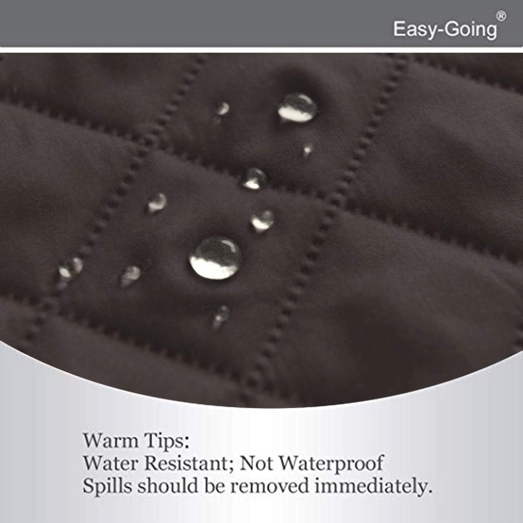 Easy-Going Reversible Oversized Couch Cover for 3 Cushion Couch Sofa Cover for Dogs Water Resistant Furniture Protector Cover with Foam Sticks for Pet (Oversized Sofa, Chocolate/Ivory)