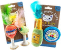 Clicquot Champagne & Caviar + Kitty Cocktails Apawrol Spritz & Cattini Set, Plush Cat Toys Catnip Filled with Interactive Crackle Sound, Safe, Durable Toys for Cat & Kitten, 4 Pcs