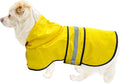 Dog Raincoat Waterproof Reflective Slicker - Lightweight Breathable Hooded Poncho Rain Coat Jacket with Adjustable Belly Strap and Leash Hole for Small Medium Large Dogs (Small, Yellow)