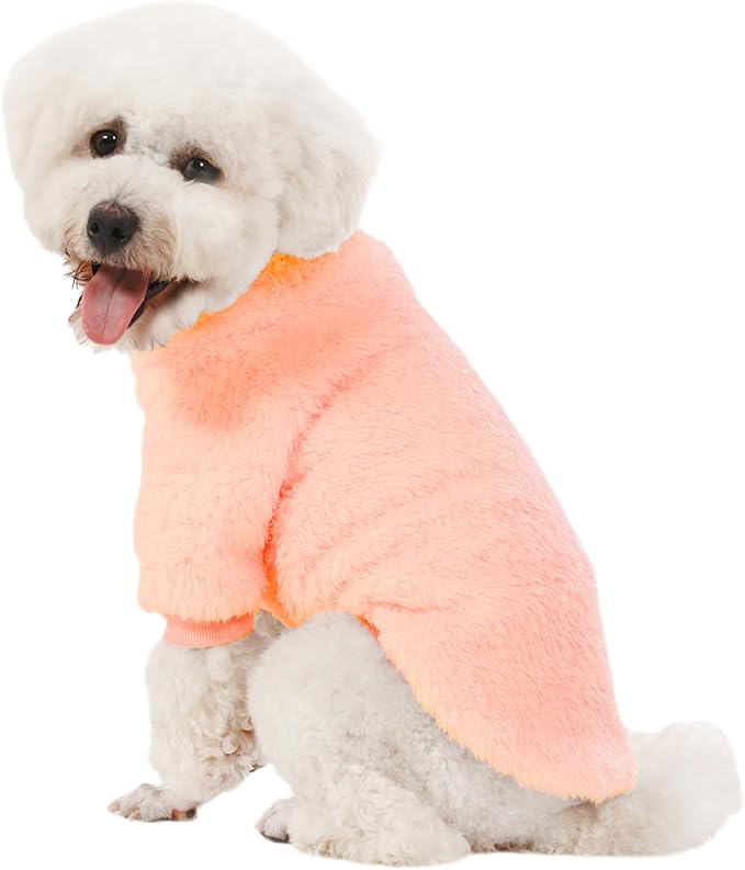 Dog Sweater, 3 Pack Dog Sweaters for Small Dogs, Dog Clothes for Small Dogs Girl Boy, Ultra Soft and Warm Puppy Sweater Dog Coat for Winter Christmas (XXS, Pink+Purple+Peach)