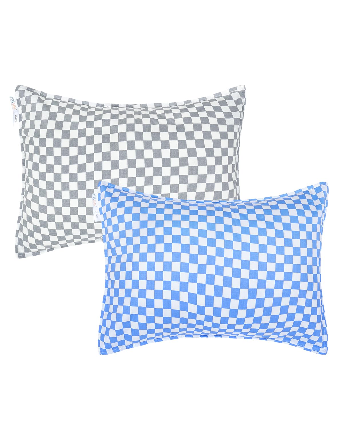 ALVABABY Toddler Pillowcases 2 Pack Organic Cotton Kids Pillow Cover Fit 13"x 18" or 12"x28" Envelope for Girl Boy Sleepy Travel 2TPW34A