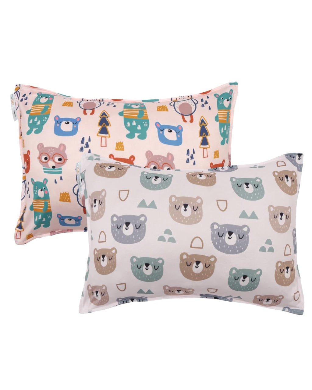 ALVABABY Toddler Pillowcases Stretchy Soft Kids Pillow Cover 2 Pack Fit 13"x 18" or 12"x16" Envelope for Girl Boy Sleepy Travel 2TPE26A