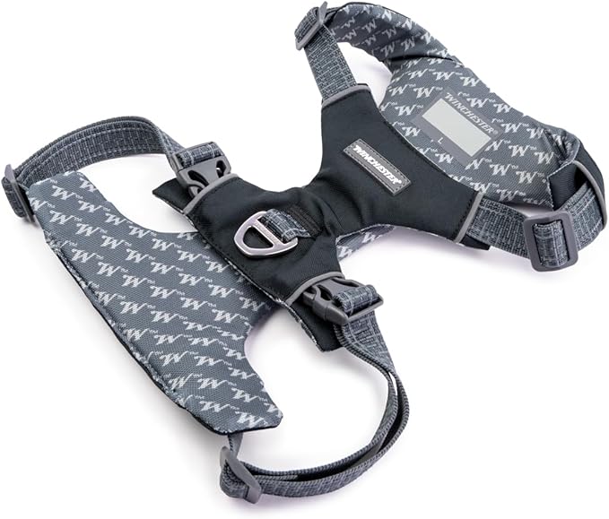 Winchester Pet No-Pull Adjustable Soft Padded Dog Vest Harness with Reflective Stitching, Stretch Limo, Large