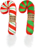 2 Pack Natural Interactive Catnip Cat Kicker Toys, Bite Resistant Chew Toy, Accessories for Indoor Cat, Christmas Candy Cane