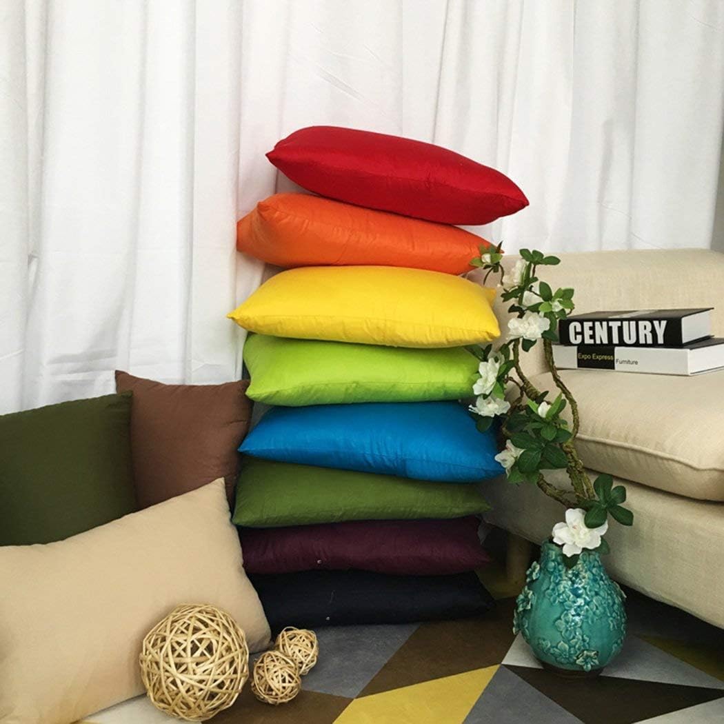 Thmyo 4-Pack 100% Cotton Lumbar Comfortable Solid Decorative Throw Pillow Case, Rectangle Cushion Cover Pillowcase Sublimation Blank Pillow Covers DIY Throw Pillowcase(12x20inch/30x50cm, Olive Green)