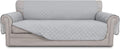 Easy-Going Reversible Oversized Couch Cover for 3 Cushion Couch Sofa Cover for Dogs Water Resistant Furniture Protector Cover with Foam Sticks for Pet (Oversized Sofa, Light Gray/Light Gray)