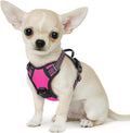 Eagloo Small Dog Harness No Pull, Service Vest with Reflective Strips and Control Handle, Adjustable and Comfortable for Easy Walking, No Choke Pet Harness with 2 Metal Rings, Rose Red, XS