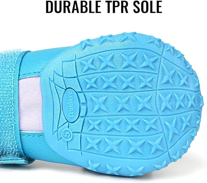 Truelove Dog Boots,Waterproof Pet Shoes with Reflective Straps for Paw Protectors Small Medium Large Dog Summer Winter Snow Outdoor Walking