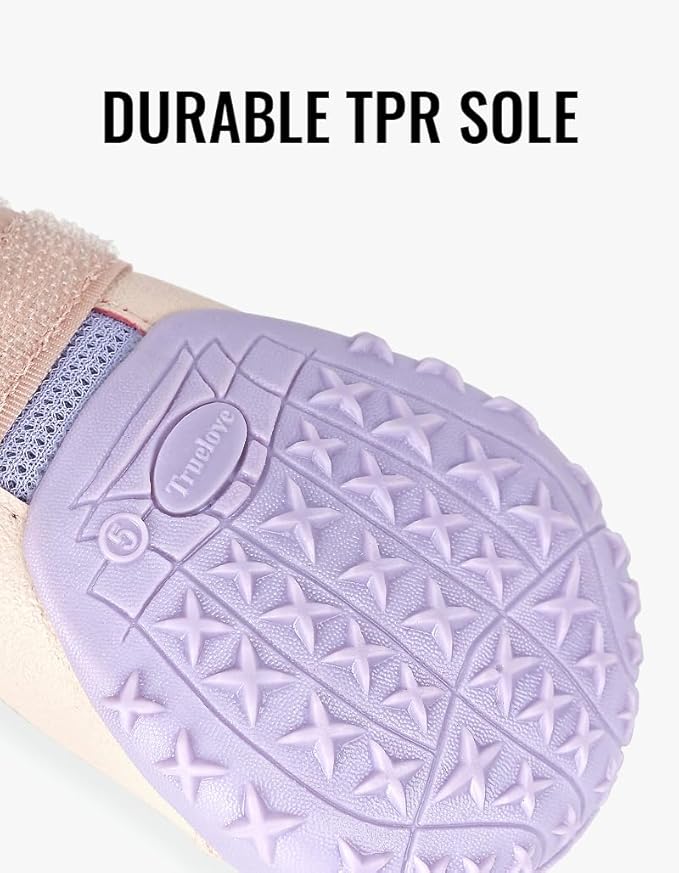 Truelove Dog Boots,Waterproof Pet Shoes with Reflective Straps for Paw Protectors Small Medium Large Dog Summer Winter Snow Outdoor Walking