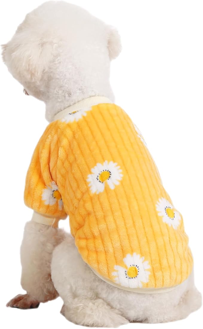 Dog Sweater, 3 Pack Dog Sweaters for Small Dogs, Dog Clothes for Small Dogs Girl Boy, Ultra Soft and Warm Puppy Sweater Dog Coat for Winter Christmas (X-Large, Dy Pink+Dy Purple+Dy Yellow)