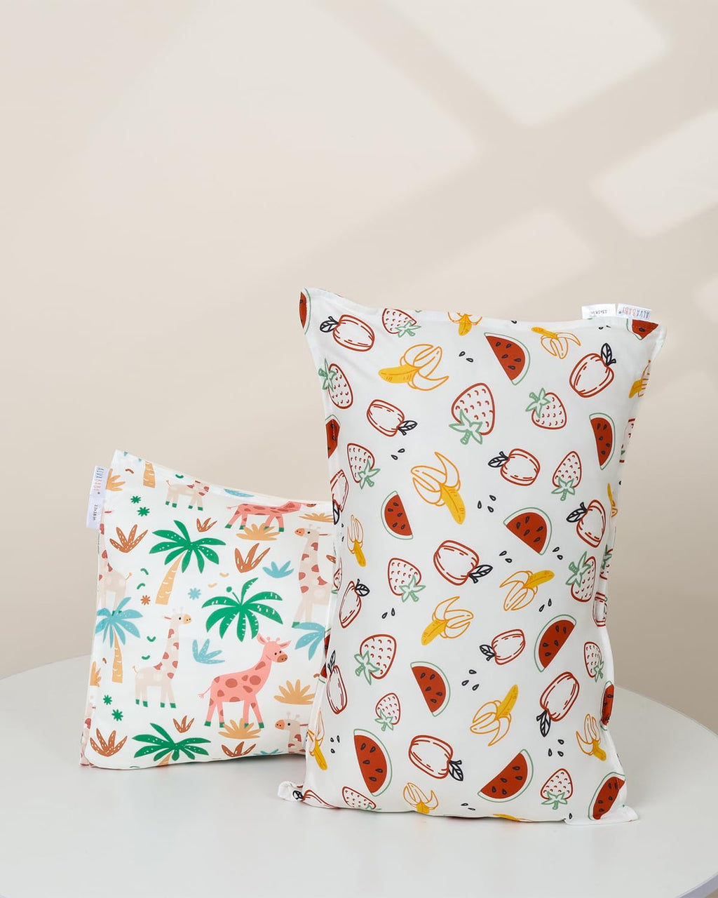 ALVABABY Toddler Pillowcases Stretchy Soft Kids Pillow Cover 2 Pack Fit 13"x 18" or 12"x16" Envelope for Girl Boy Sleepy Travel 2TPE29A