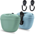 AUDWUD Silicone Dog Treat Pouch,with Dog Training Clicker,Clip on Portable Training Container,Convenient Magnetic Buckle Closing and Waist Clip