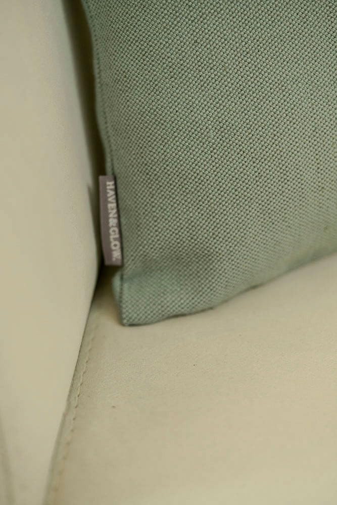 Haven & Glow Decorative Throw Pillow Cover – Square Cushion Case with Zipper | Modern Sofa, Couch & Bed Accent Pillow Covers for Living Room, Bedroom & Home Decor | 18 x 18 Inch – Sky Blue – Pack of 2