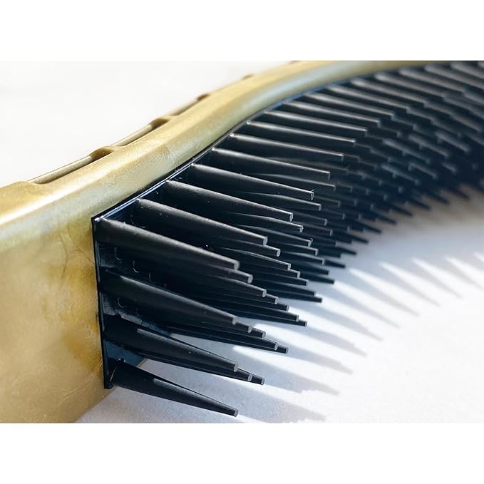 (Gold) Cat Brush is Designed for Comfort, Created for Results. This innovative grooming brush features multi contoured shapes that gently adapt to your cats body for a stress free grooming.