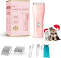Dog Cat Home Hair Clipper Portable Electric Pet Grooming Kits,Pink,TS006