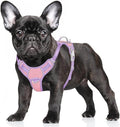 BARKBAY No Pull Dog Harness Large Reflective Dog Harness with Front Clip and Easy Control Handle for Walking Training Running with ID tag Pocket(Baby Pink & Violet Purple,S)
