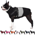 AOFITEE Dog Coat, Waterproof Dog Jacket Winter, Dogs Coat with Harness Built in, Warm Dogs Puffer Jacket with Zipper, Reflective Pet Snowsuit Sweater for Dachshund, French Bulldog, Boston Terrier, M