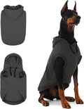 IECOii Dog Sweatshirts for Large Dogs, Basic Dog Hoodie for Large Size Dogs, Pet Pullover Sweatshirt with Hood Lightweight Fall Sweater for Doberman, Pitbull, Labrador, Grey, 2XL (No Fleece Lined)