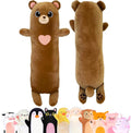Bear Plush Body Pillow for Kids | Long Stuffed Animal Cuddle Pillow | Soft Hugging Toy | Plushie Gift for Girls & Boys | Long Plush Body Pillow for Sleep & Comfort | Small, 23 Inches