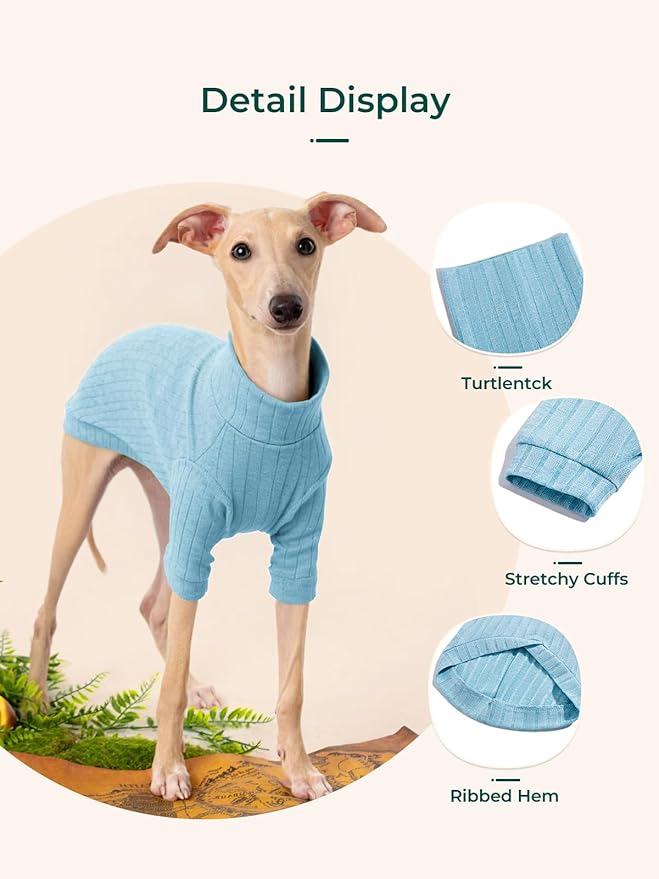 Dog Turtleneck Knitted Shirt Stretchy Pullover Sweater Winter Warm Puppy Clothes for Small Medium Dogs