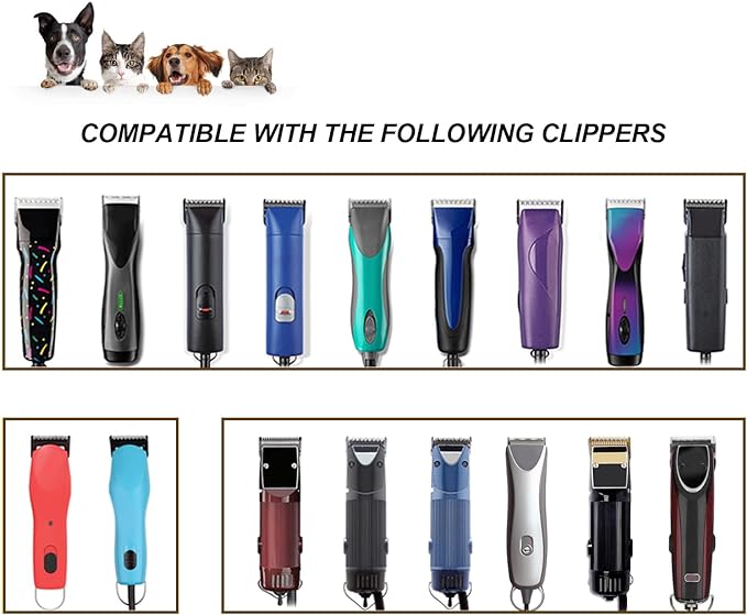 Detachable Pet Dog Grooming Clipper Ceramic Blades Set,Compatible with Andis,Oster A5,Wahl KM10 Series Clippers,Size 7FC/5FC/4FC/3FC 4 Pack,Gold