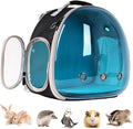Portable Guinea Pig Backpack, Polarized Bubble Backpack for Small Animals Travel Handbag Cage for Kitten Rabbit Squirrel Bearded Dragon Turtle Breathable Carrier