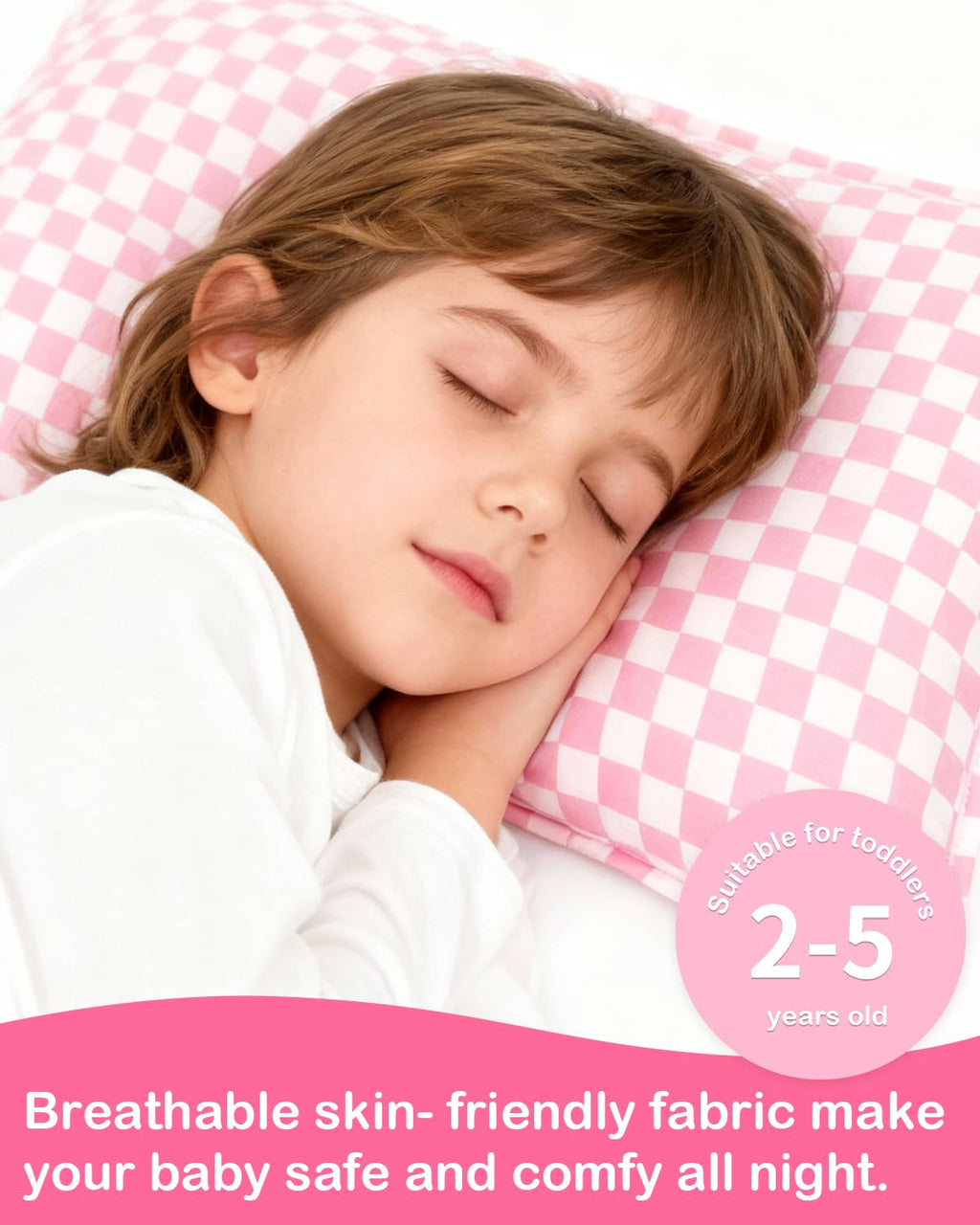 ALVABABY Toddler Pillowcases 2 Pack Organic Cotton Kids Pillow Cover Fit 13"x 18" or 12"x28" Envelope for Girl Boy Sleepy Travel 2TPW33A