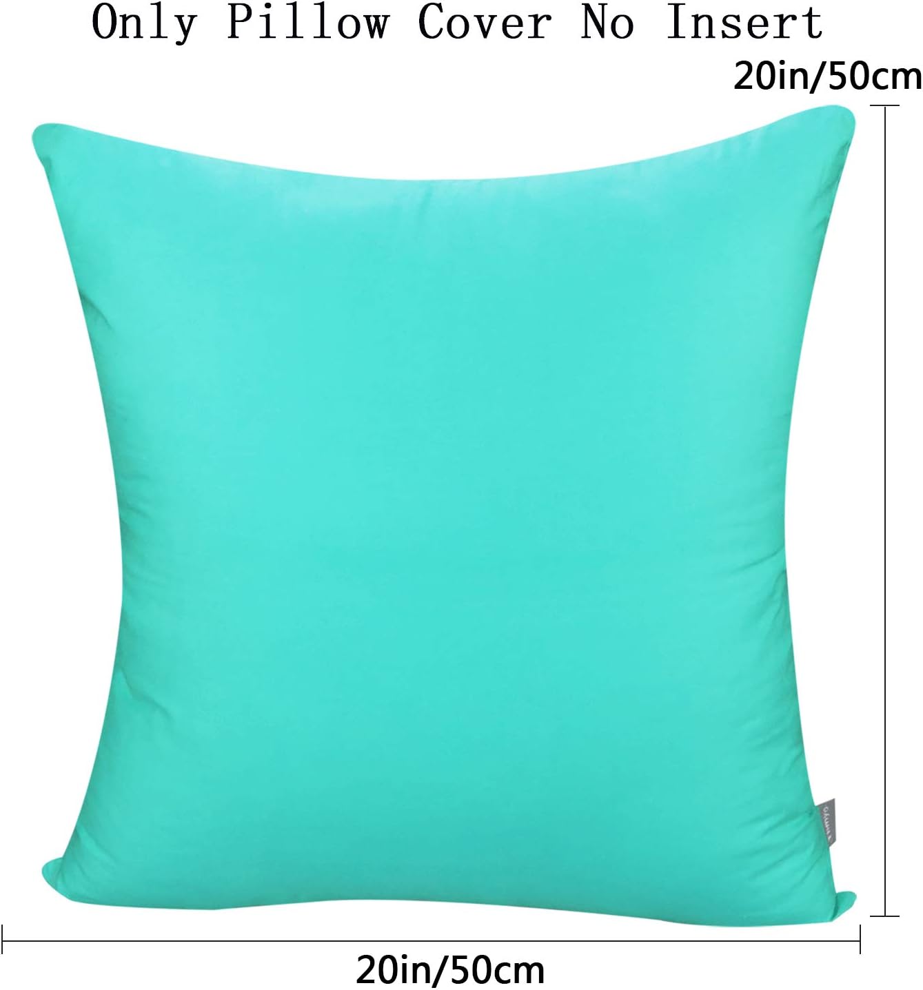 4-Pack 100% Cotton Comfortable Solid Decorative Throw Pillow Case,Thmyo Square Cushion Cover Pillowcase Sublimation Blank Pillow Covers DIY Throw Pillowcase for Sofa Bedroom(20x20 inch/ 50x50cm,Green)