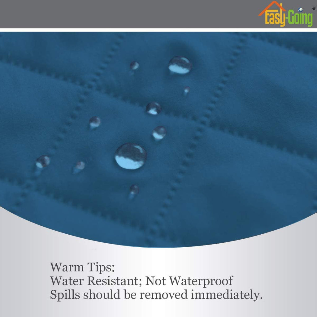 Easy-Going Reversible Oversized Couch Cover for 3 Cushion Couch Sofa Cover for Dogs Water Resistant Furniture Protector Cover with Foam Sticks for Pet (Oversized Sofa, PeacockBlue/Beige)