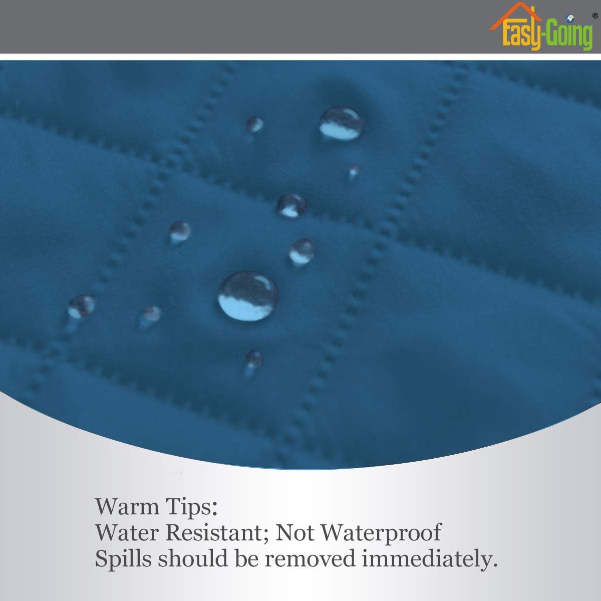 Easy-Going Reversible Oversized Couch Cover for 3 Cushion Couch Sofa Cover for Dogs Water Resistant Furniture Protector Cover with Foam Sticks for Pet (Oversized Sofa, PeacockBlue/Beige)