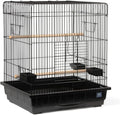 Artisanal Artistry Bird Cage with Handcrafted Design, Intricate Details, Spacious Interior for a Stylish and Comfortable Home Black/Large