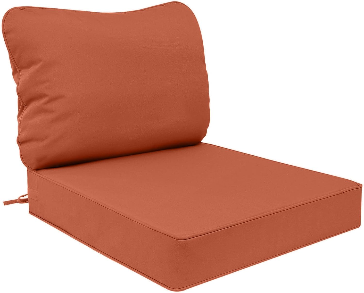 AAAAAcessories Outdoor Deep Seat Cushions, Waterproof, Fade-Resistant Patio Furniture Replacement Cushions, 25.5" x 25.5" x 5" + 25.5" x 19", Rust
