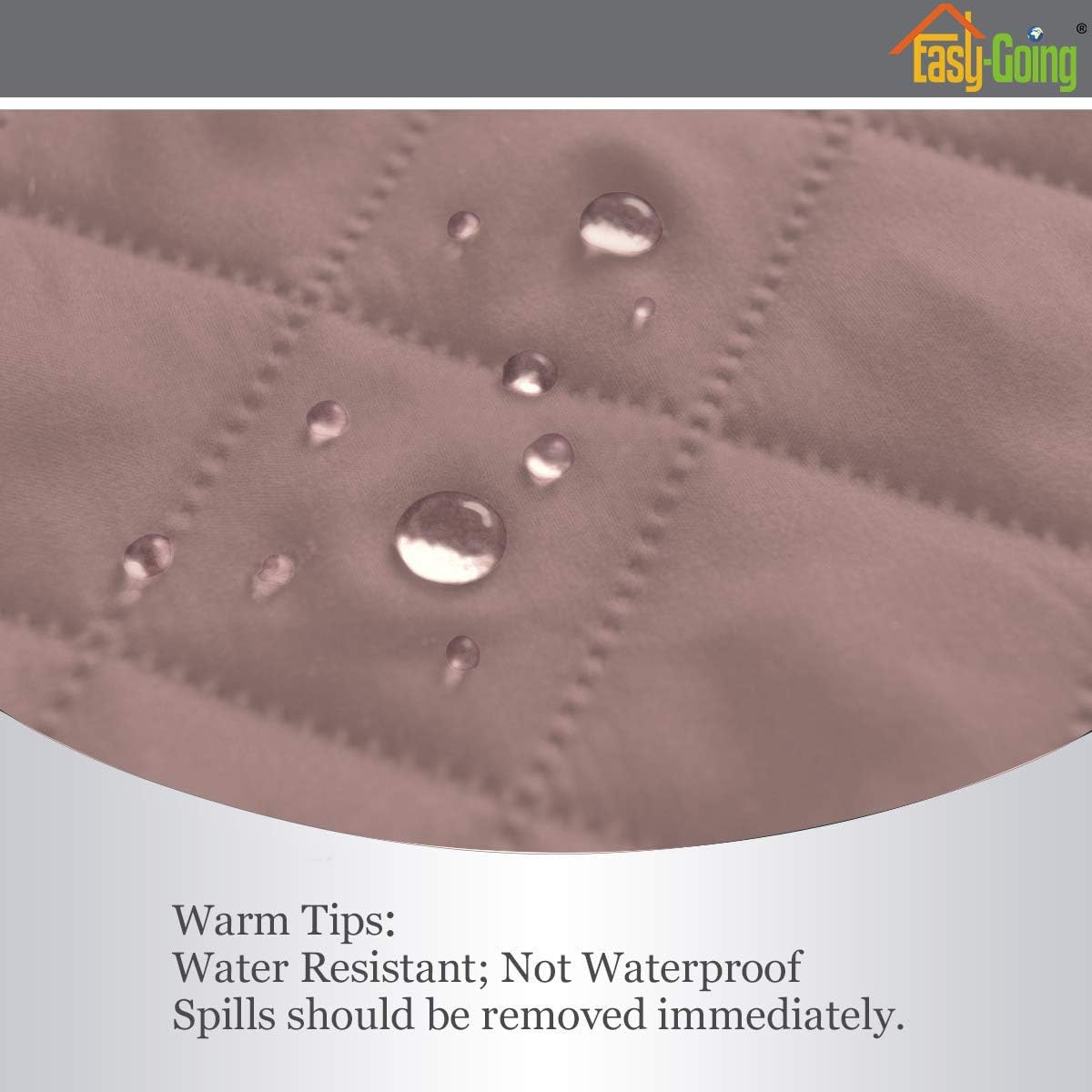 Easy-Going Recliner Sofa Slipcover Reversible Sofa Cover Water Resistant Couch Cover Furniture Protector with Elastic Straps for Pets Kids Children Dog Cat (Recliner, Pink/Beige)