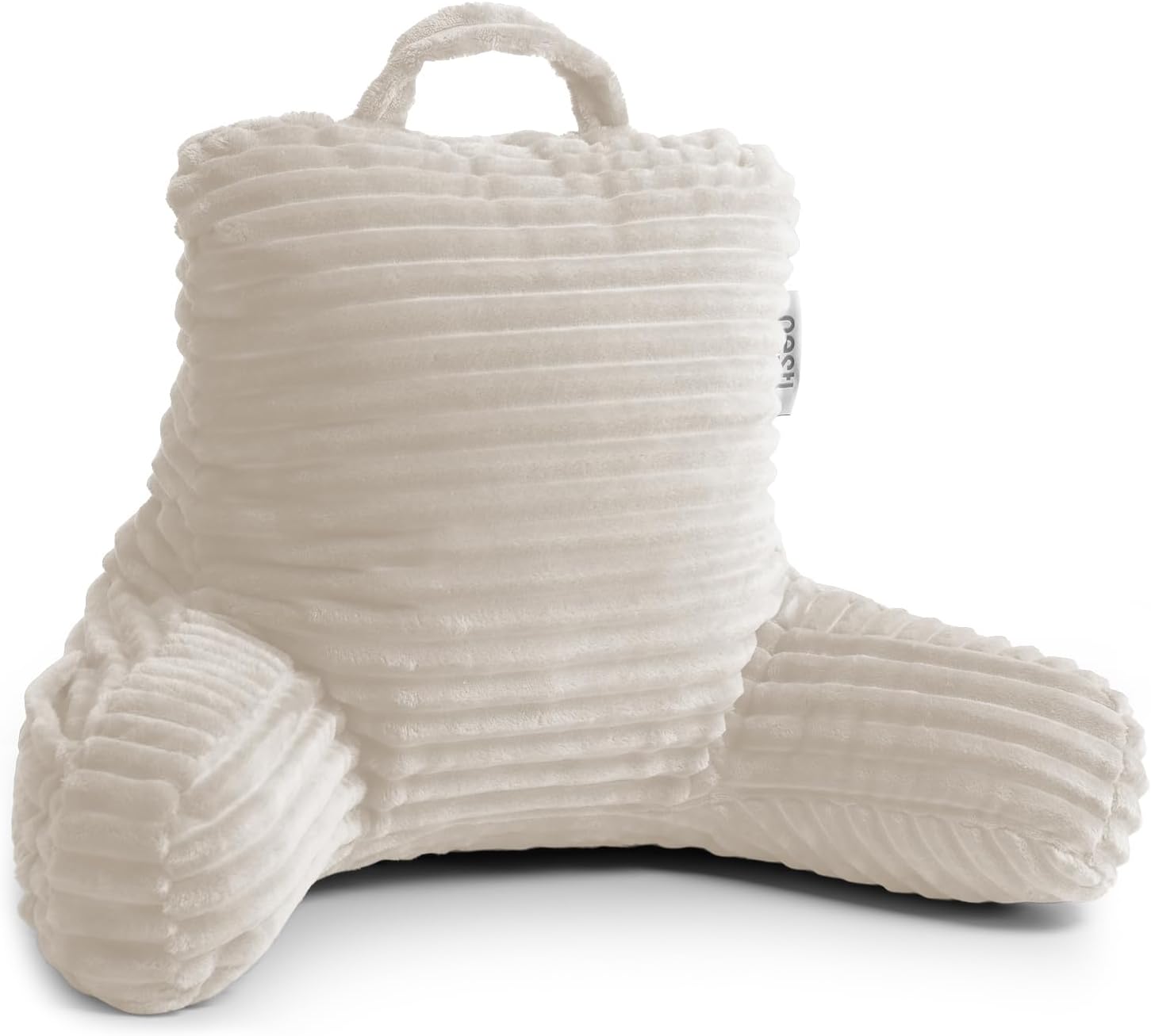 Nestl Reading Pillow for Kids & Teens with Shredded Memory Foam, Luxe Cut Plush Backrest Pillows for Reading and Gaming, for use on Couch, Bed, Floor, Adjustable Support with Washable Cover Linen