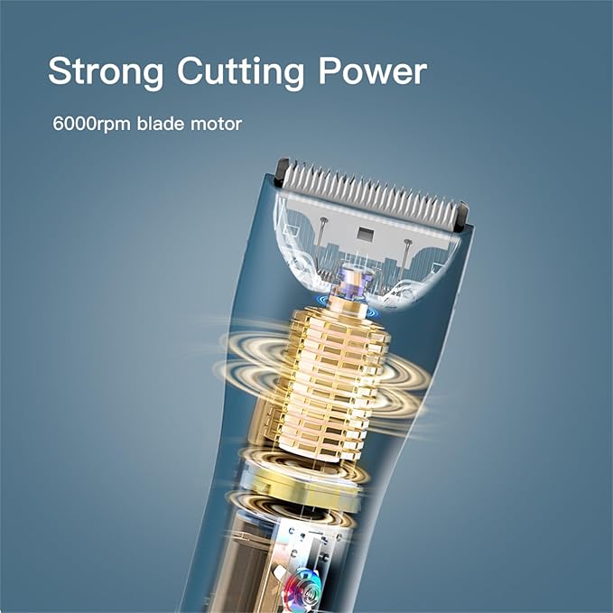 Prowerful Home Professional Dog Grooming Kit Clipper Low Noise USB Rechargeable Gifts for Dog Cat Green,TS006