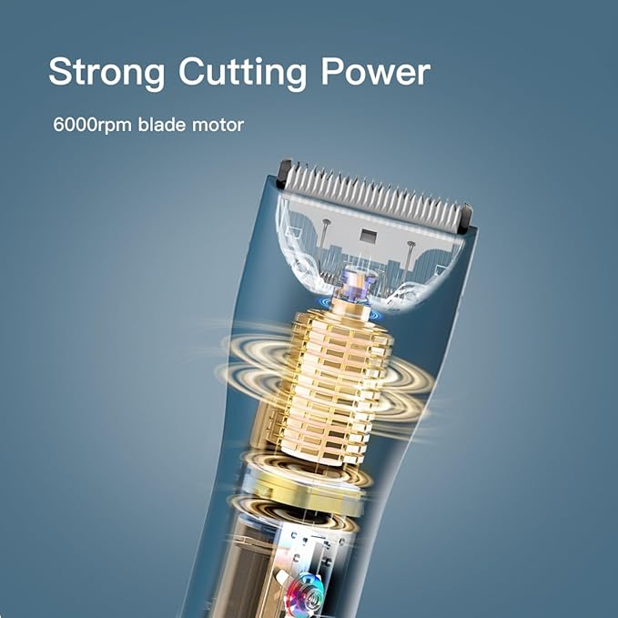 Dog Grooming Cilppers,Handy & Powerful Pet Electric Hair Trimmer Kits Waterproof Cordless Rechargeable Grooming Shavers for Small Dogs and Cats Green