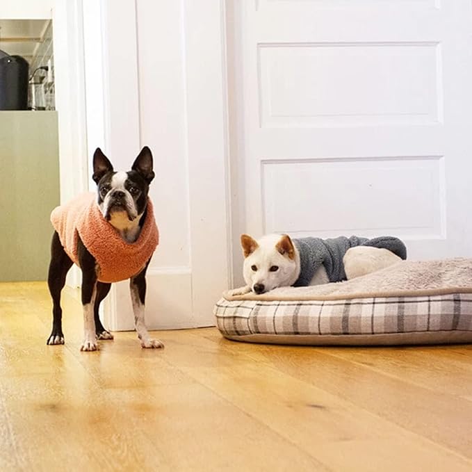 Gooby Sherpa Vest Dog Sweater - Warm Gray, X-Small - Warm Fuzzy Fleece Step in Dog Jacket Without Ring Leash for Small to Medium Dogs