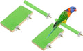 Bird Perch Stand, Wooden Parrot Perch Stand Toy, Paw Grinding Stick, Bird Cage Accessories, 6 x 3.15in (Green, 2 Pcs) Birds Toys Intended for Cage/Parakeets/Conure/Budgie