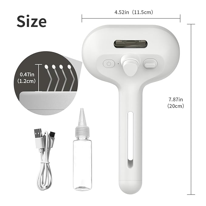 Dog Brush for Shedding, 3 in 1 Self Cleaning Steam Dog Brush - Anti-Static,Cat Steam Brush Removal Comb with Release Button, Grooming Tool for Long and Short Hair Pets, White