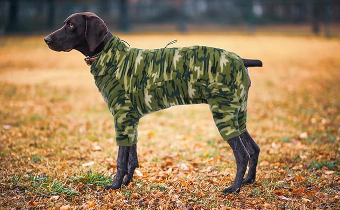 ROZKITCH Small Dog Camo Coat, Pet Windproof Warm Cold Weather Jacket Vest with Luminous Zipper, Jumpsuit Apparel Outfit Clothes for Small Medium Large Dog Camo S