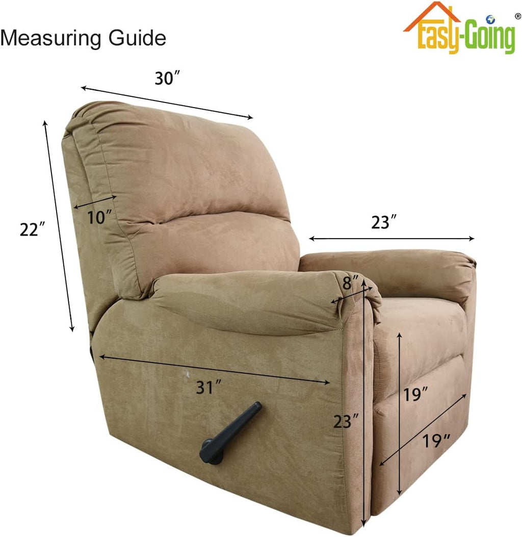 Easy-Going Recliner Sofa Slipcover Reversible Sofa Cover Water Resistant Couch Cover Furniture Protector with Elastic Straps for Pets Kids Children Dog Cat (Recliner, Dark Gray/Beige)