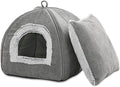 Cat Bed Cave-Cat Beds for Indoor Cats,Kittens and Large Pets,Foldable and Washable with Removable Cushioned and Anti Slip Bottom(Large,Grey)