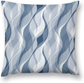 Light Blue Throw Pillow Covers Modern Abstract Blue and Grey Striped Decorations for Bedroom Living Room Farmhouse Sofa Pillows Bed Couch 18x18 Inch