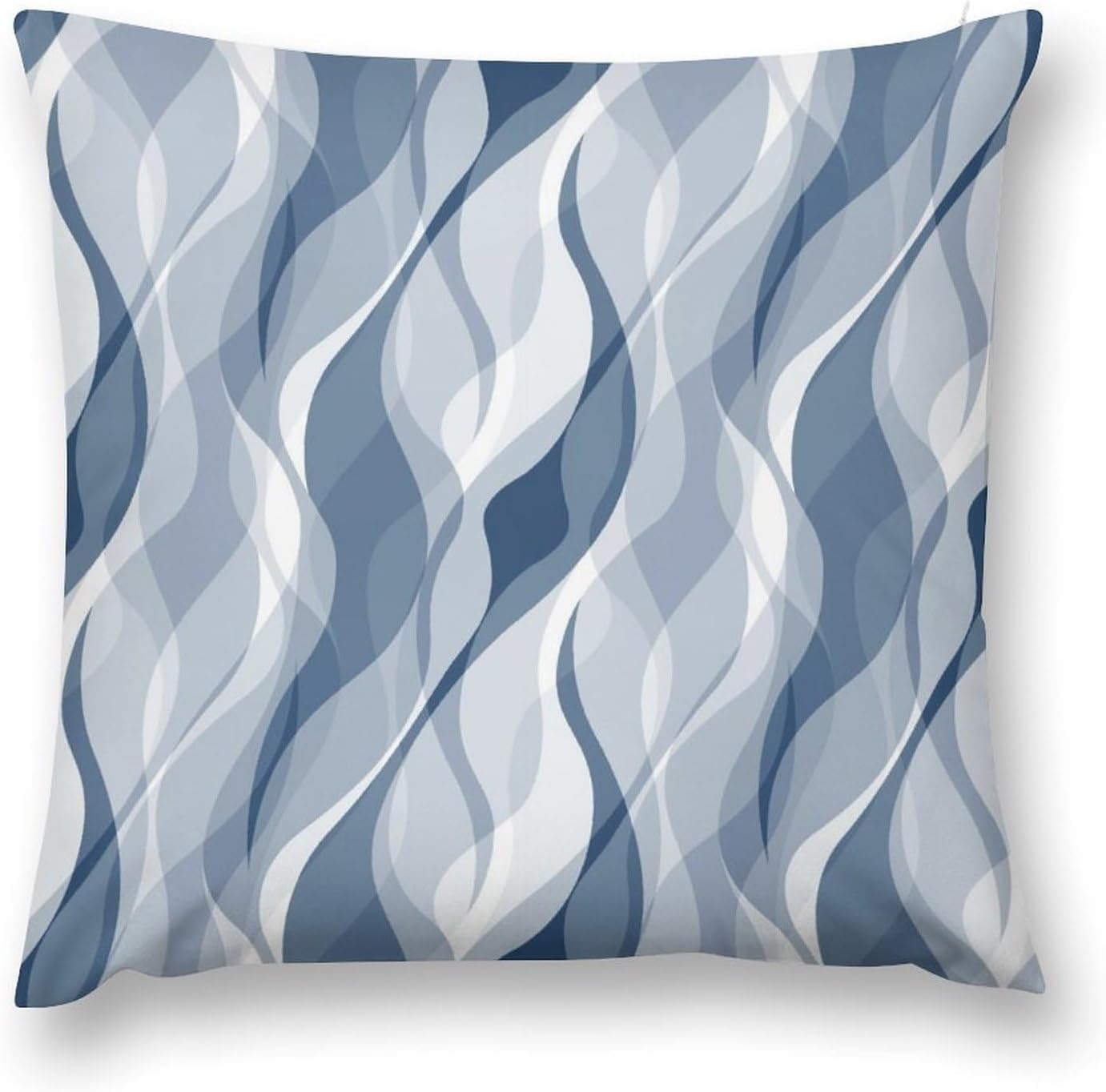 Light Blue Throw Pillow Covers Modern Abstract Blue and Grey Striped Decorations for Bedroom Living Room Farmhouse Sofa Pillows Bed Couch 16x16 Inch