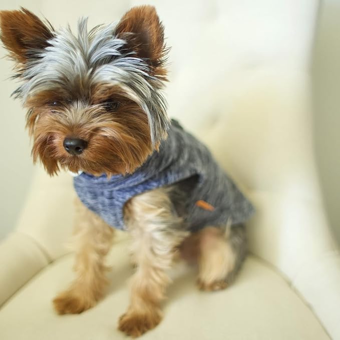 Gooby Boys X-Small Chest (~11 Inch) Zip Up Fleece, Gray Wash, X-Small 11 US