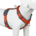 Plutus Pet No Pull Dog Harness, Adjustable Nylon Harness with Soft Padding, Reflective and Heavy Duty Dog Harness for Small, Medium, Large Dogs(Orange, S)